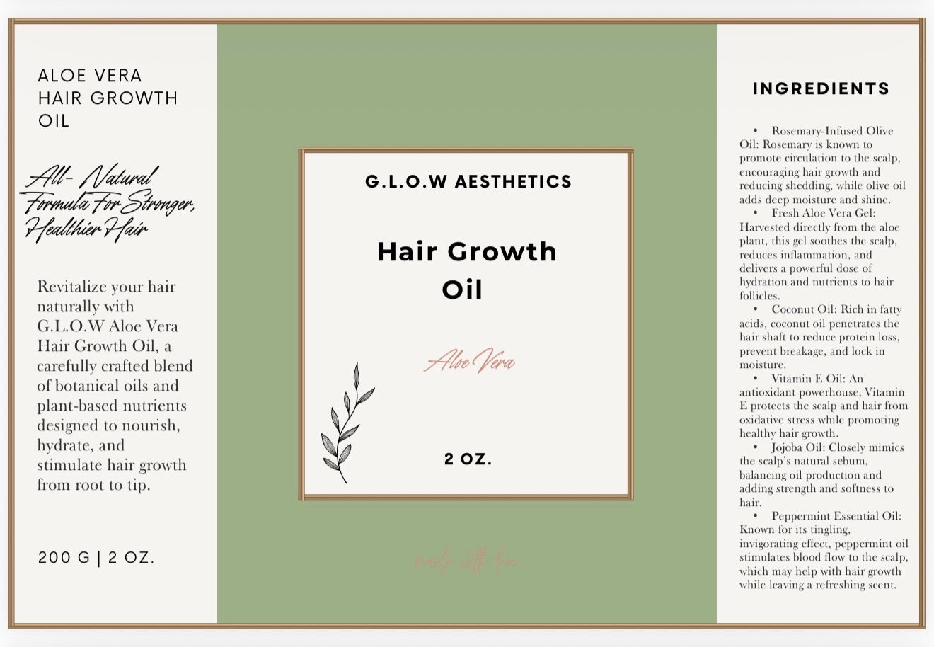 G.L.O.W Aloe Vera Hair Growth Oil